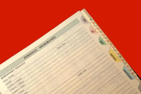 Personal Memoranda Stock Photos