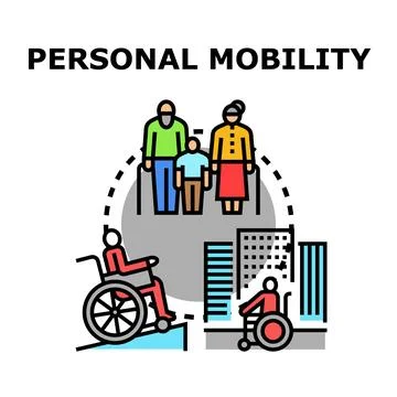 Personal mobility and accessibility for inclusive urban living Stock Illustration