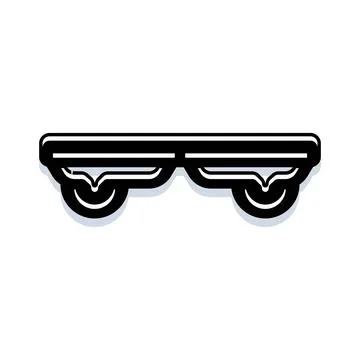 Personal mobility device icon with self balancing wheels Illustrazione stock
