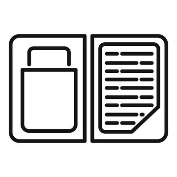 Personal notebook icon outline vector. Office service Stock Illustration