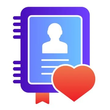 Personal notepad flat icon. Notebook color icons in trendy flat style. Note Stock Illustration