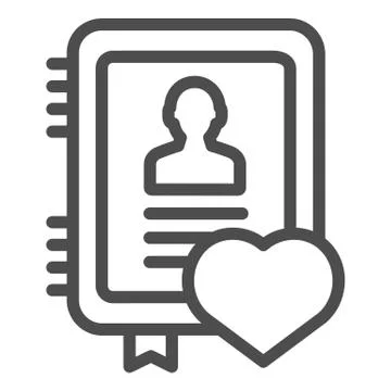 Personal notepad line icon. Notebook vector illustration isolated on white. Note Illustrazione stock