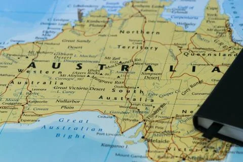 Personal notes of a traveller planning to move to Australia Stock Photos