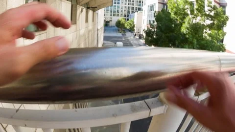 Personal perspective of a middle aged Caucasian businessman drumming  his finger Stock Footage 71160486