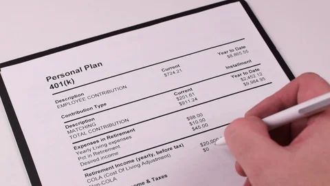 Personal plan 401k Stock Footage 121843420
