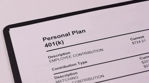 Personal plan 401k Stock Footage 121843422
