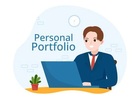 Personal Portfolio with Profile Data, Resume or Self Improvement to Attract.. イラスト素材