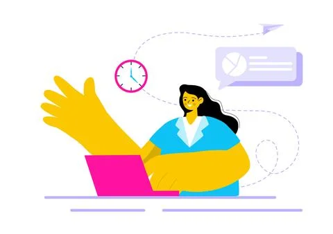Personal Portfolio Vector Illustration with Profile Data, Resume, or Self-I.. 스톡 일러스트