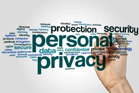Personal privacy word cloud Foto stock