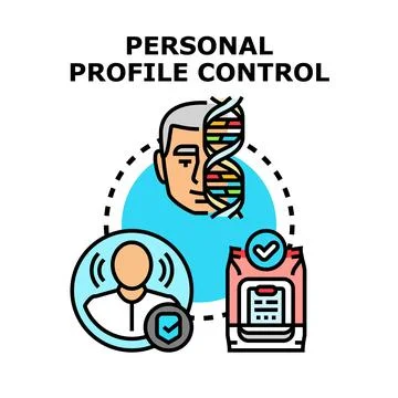 Personal profile control managing data privacy and identity イラスト素材