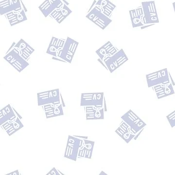 Personal profile cv glyph vector seamless pattern イラスト素材