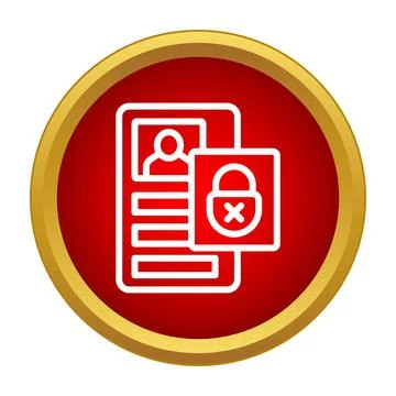 Personal profile data security access denied concept Stock Illustration