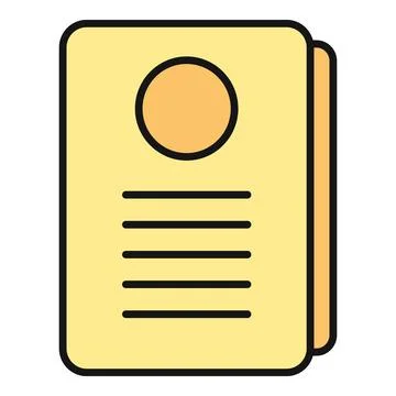 Personal profile document file icon presenting data Stock Illustration