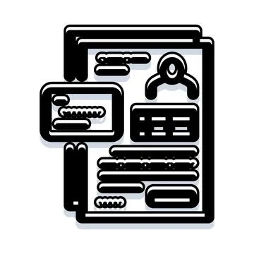 Personal profile dossier for job application and career Stock Illustration