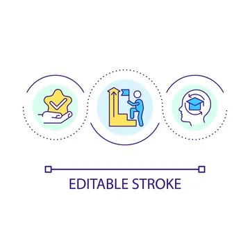 Personal promotion loop concept icon Illustrazione stock