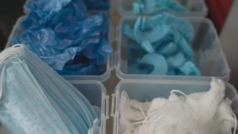 personal protective equipment PPE: hairn... | Stock Video | Pond5