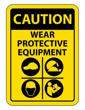 Personal Protective Equipment (PPE) Isolate On White Background,Vector Illust Stock Illustration