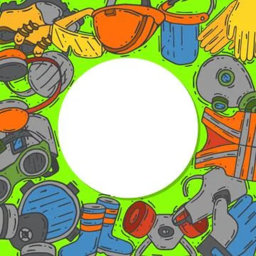 Personal protective equipment for safe work vector illustration. Big sale on Stock Illustration