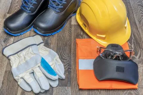 Personal protective equipment at work Stock Photos