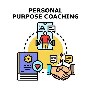 Personal purpose coaching process for self improvement Stock Illustration