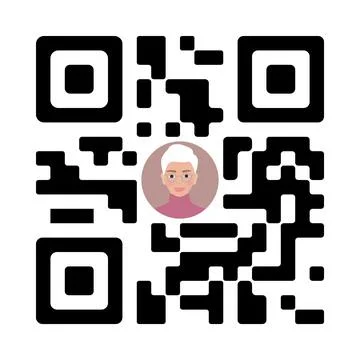 Personal Qr code sample icon isolated on white background. Stock Illustration