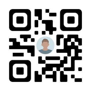 Personal Qr code sample icon isolated on white background. Stock Illustration