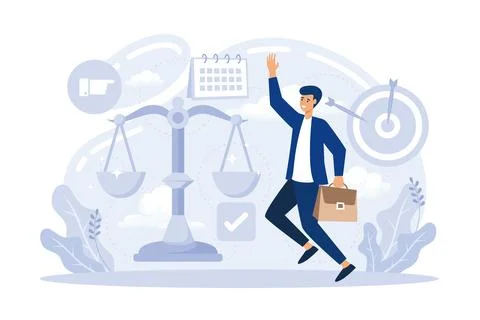 Personal quality concept creative metaphor set. Adaptability, flexibility a.. Stock Illustration