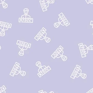 Personal rating line vector seamless pattern イラスト素材