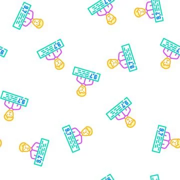 Personal rating vector seamless pattern イラスト素材