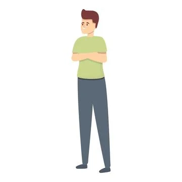 Personal realization icon cartoon vector. Self challenge Stock Illustration