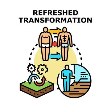 Personal refreshed transformation concept vector illustration Ilustración de archivo