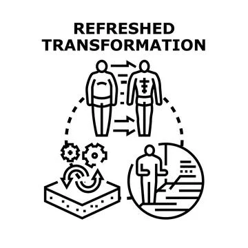 Personal refreshed transformation concept vector illustration Stock-Illustration