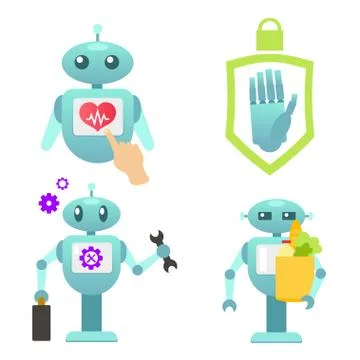 Personal robot assistant Ilustración de archivo