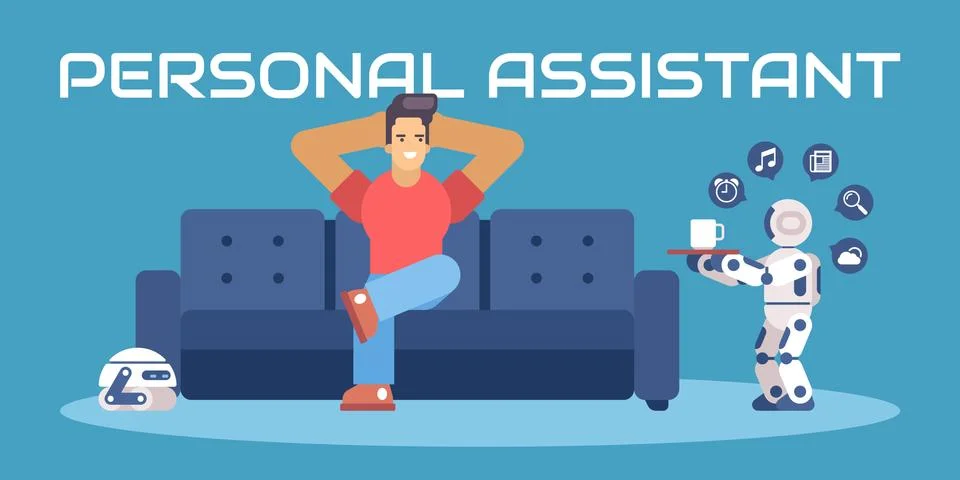 Personal robot assistent Stock Illustration