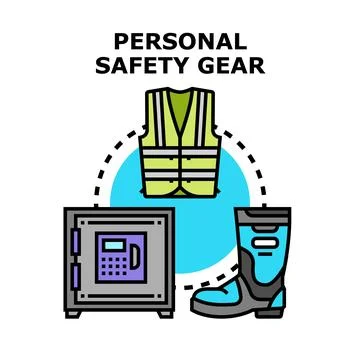 Personal safety gear concept visualizing work protection イラスト素材