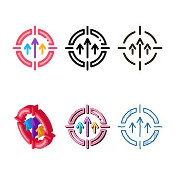 Personal series goals icon vector outline 스톡 일러스트