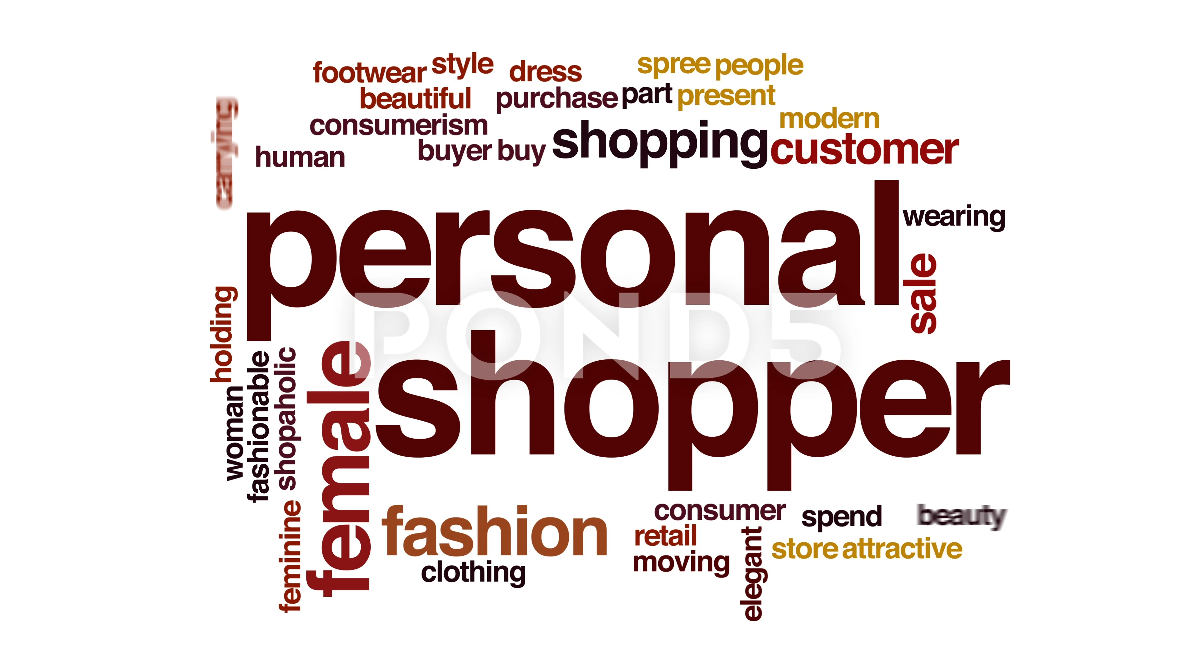 Personal shopper word cloud Stock Illustration