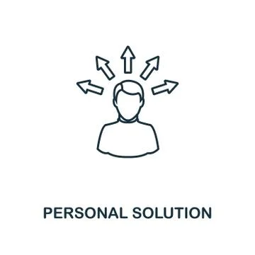 Personal Solution outline icon. Premium style design from project management Stock Illustration