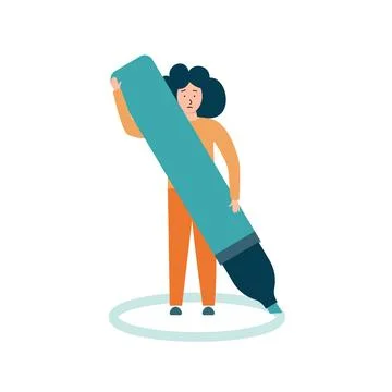 Personal space concept. Characters setting, protecting personal boundaries Stock Illustration