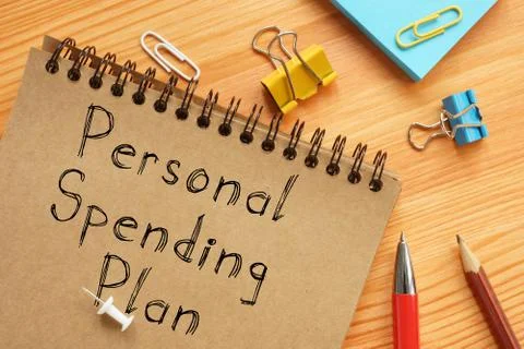 Personal Spending Plan is shown on the conceptual business photo Stock Photos
