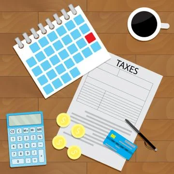 Personal tax form Stock Illustration