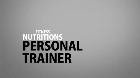 Personal trainer buzzword animation Stock Footage 66475133