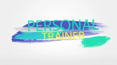 Personal trainer buzzword animation Stock Footage 66475547