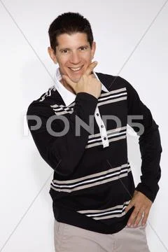 Personal trainer in casual clothing, portrait Stock Photos