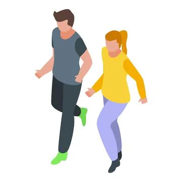 Personal trainer icon, isometric style Stock Illustration