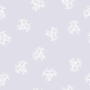 Personal trainer line seamless pattern イラスト素材