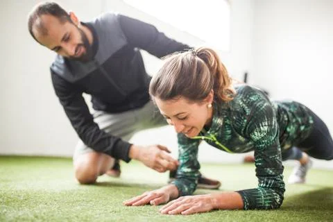Personal trainer Foto stock