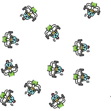 Personal trainer vector seamless pattern イラスト素材