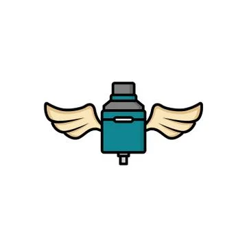 Personal vaporizer e-cigarette atomizer tank clearomizer atty angel wing Illustrazione stock