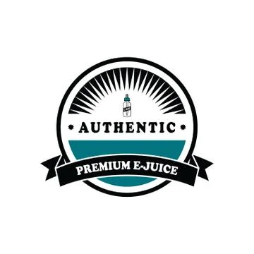 Personal vaporizer e-cigarette e-juice liquid label badge set Ilustración de archivo